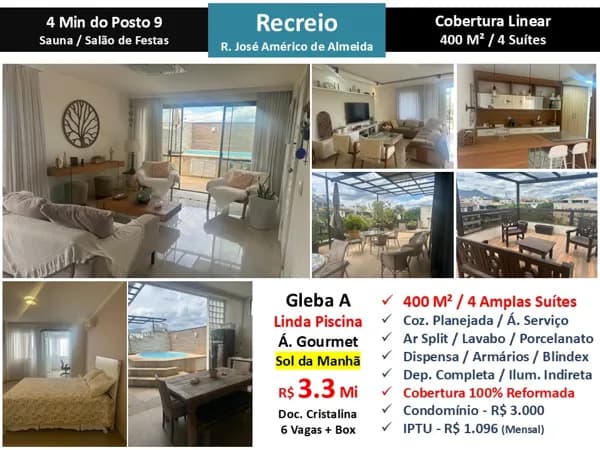 Cob Recreio Gleba A Praia José Américo de Almeida 400M² Linear