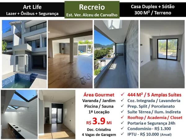 Casa Recreio Art Life 444M²