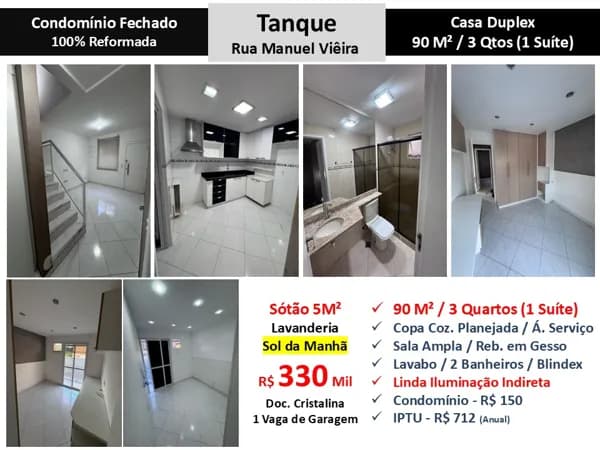 Casa JPA Tanque Manuel Vieira 90M²