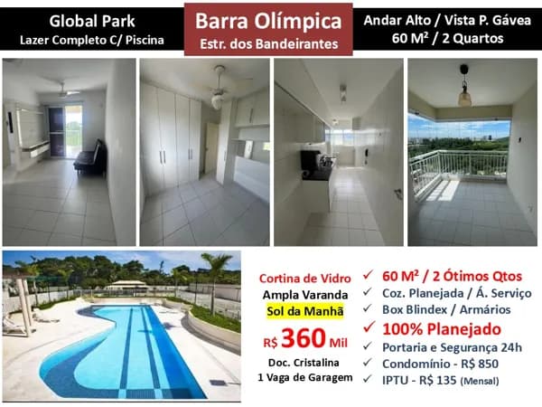 Apto Barra Olímpica Global Park 60M²