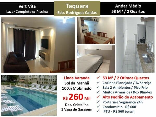 Apto JPA Taquara Vert Vita 53M²