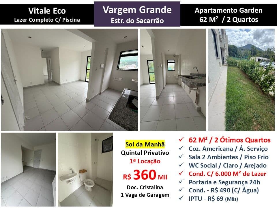 Apto Vargem Grande Sacarrão Vitale Eco 62M²