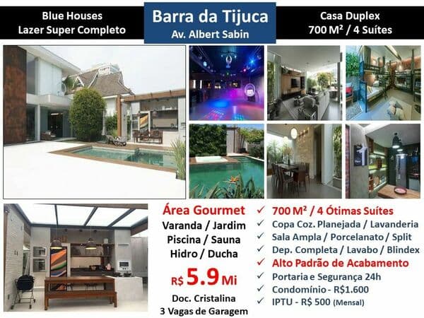 Casa Barra da Tijuca Blue Houses 700M²