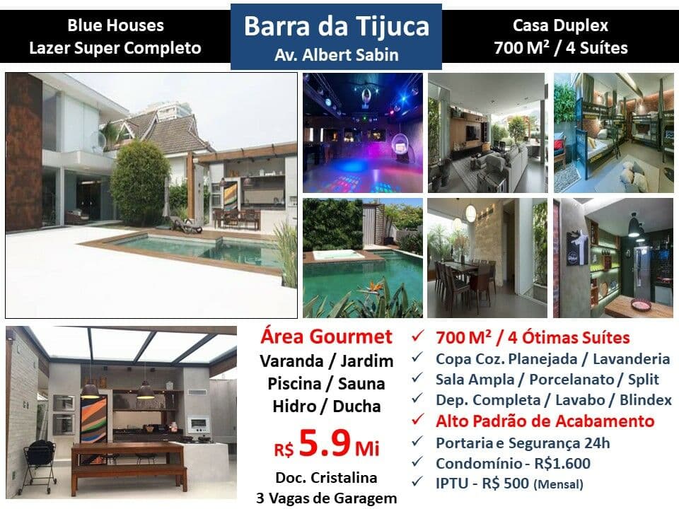 Casa Barra da Tijuca Blue Houses 700M²