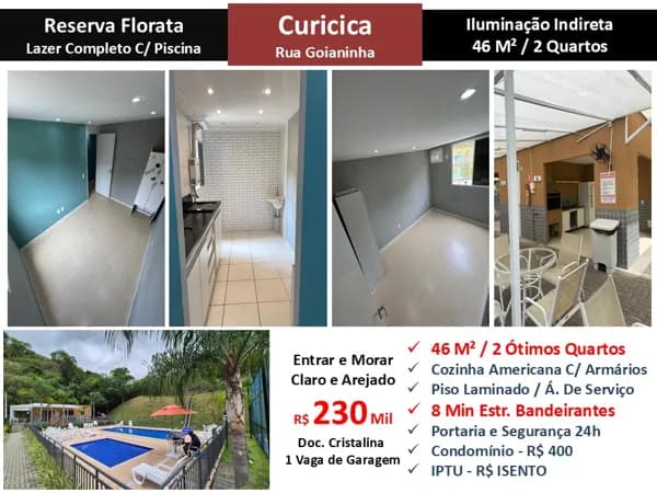 Apto JPA Curicica Reserva Florata 46M²