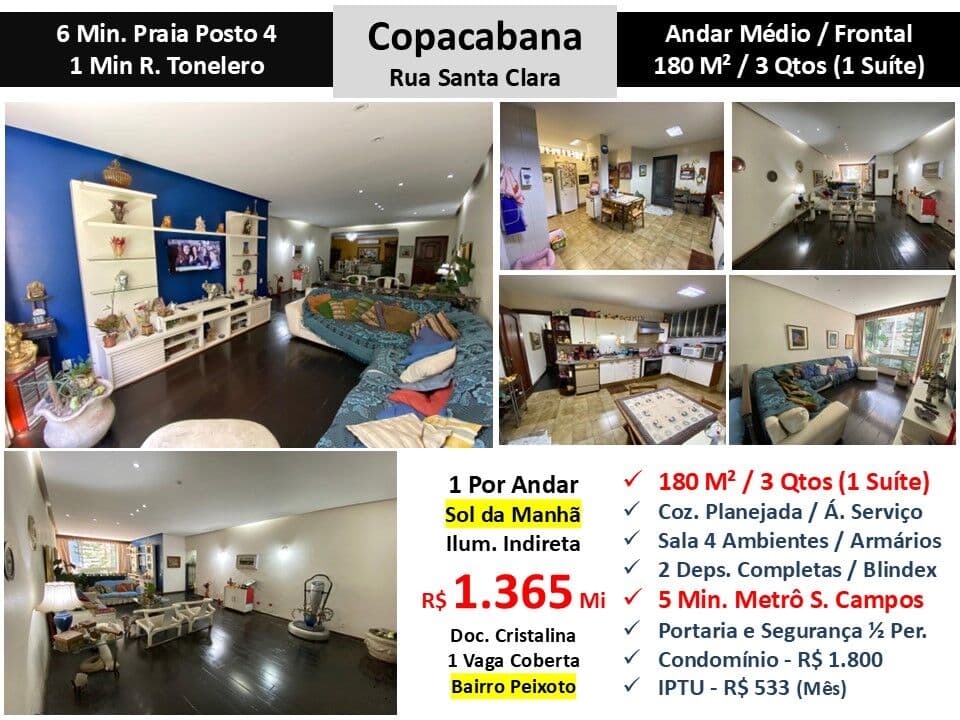 Apto Copacabana Santa Clara 180M² 2