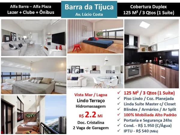 Cob Barra da Tijuca Praia Alfa Barra Plaza 125M²
