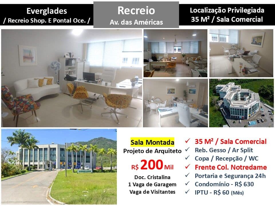 Sala Recreio Everglades 35M²