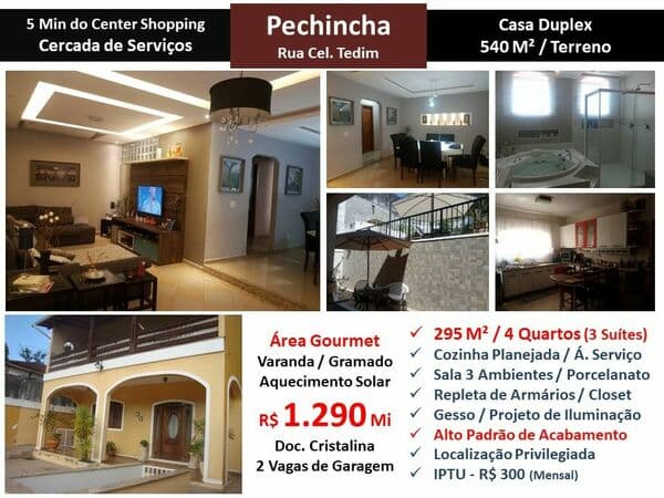 Casa JPA Pechincha Cel. Tedim 295M²