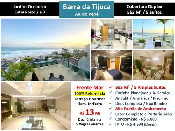 Cob Barra da Tijuca Praia JO Av Pepê 553M²
