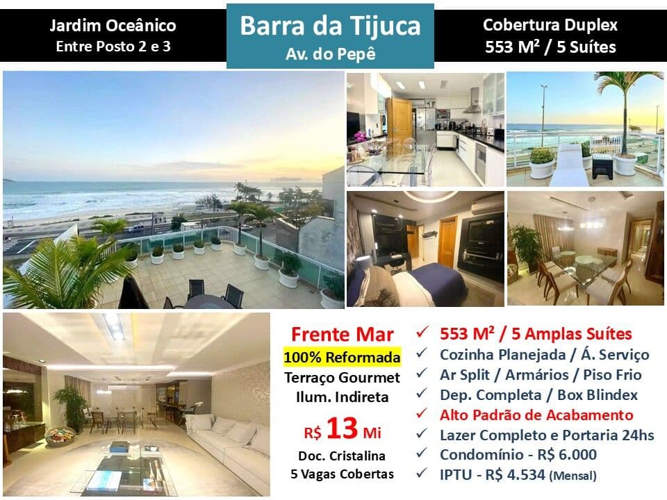 Cob Barra da Tijuca Praia JO Av Pepê 553M²