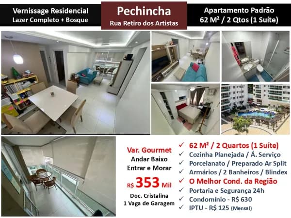 Apto JPA Pechincha Vernissage 62M²