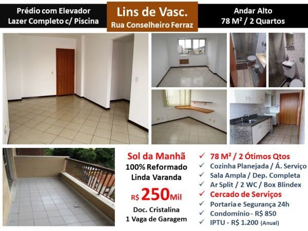 Apto Lins Conselheiro Ferraz 78M²