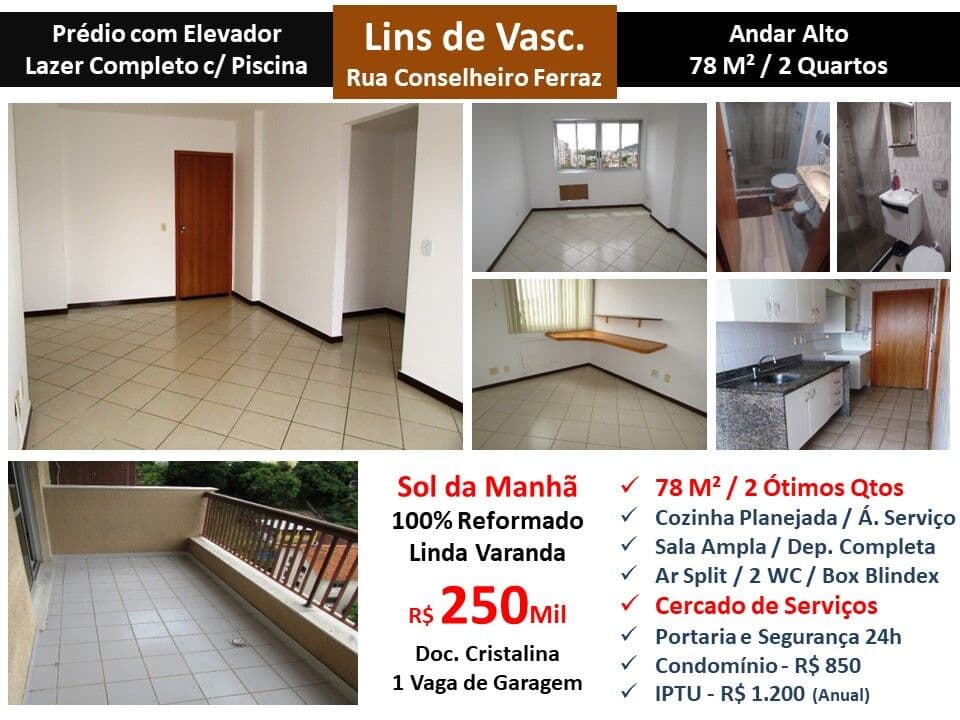 Apto Lins Conselheiro Ferraz 78M²