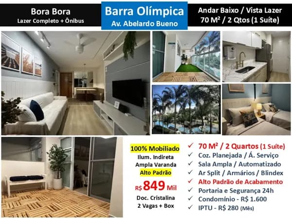 Apto Barra Olímpica Bora Bora 70M²