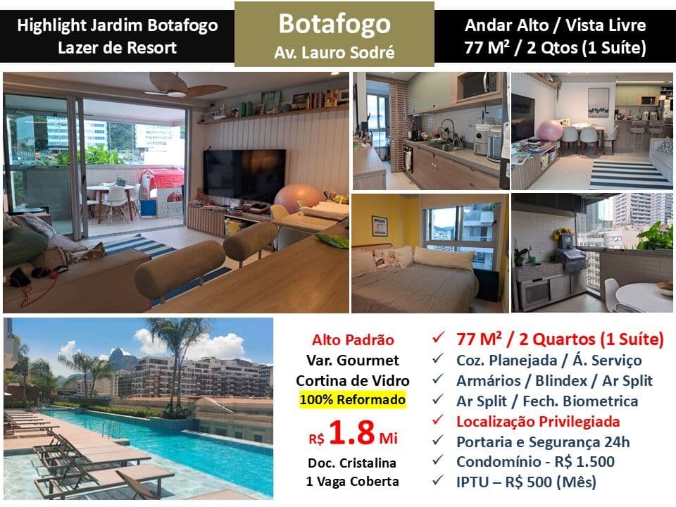 Apto Botafogo Highlight Jardim Botafogo 77M²