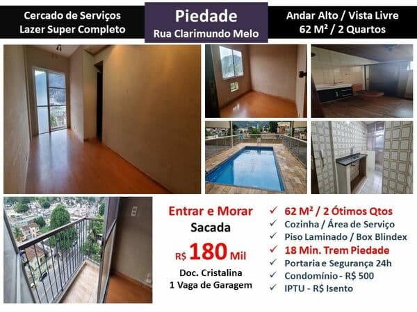 Apto Piedade Clarimundo de Melo 62M²