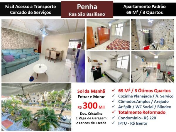 Apto Penha São Basiliano 69M²