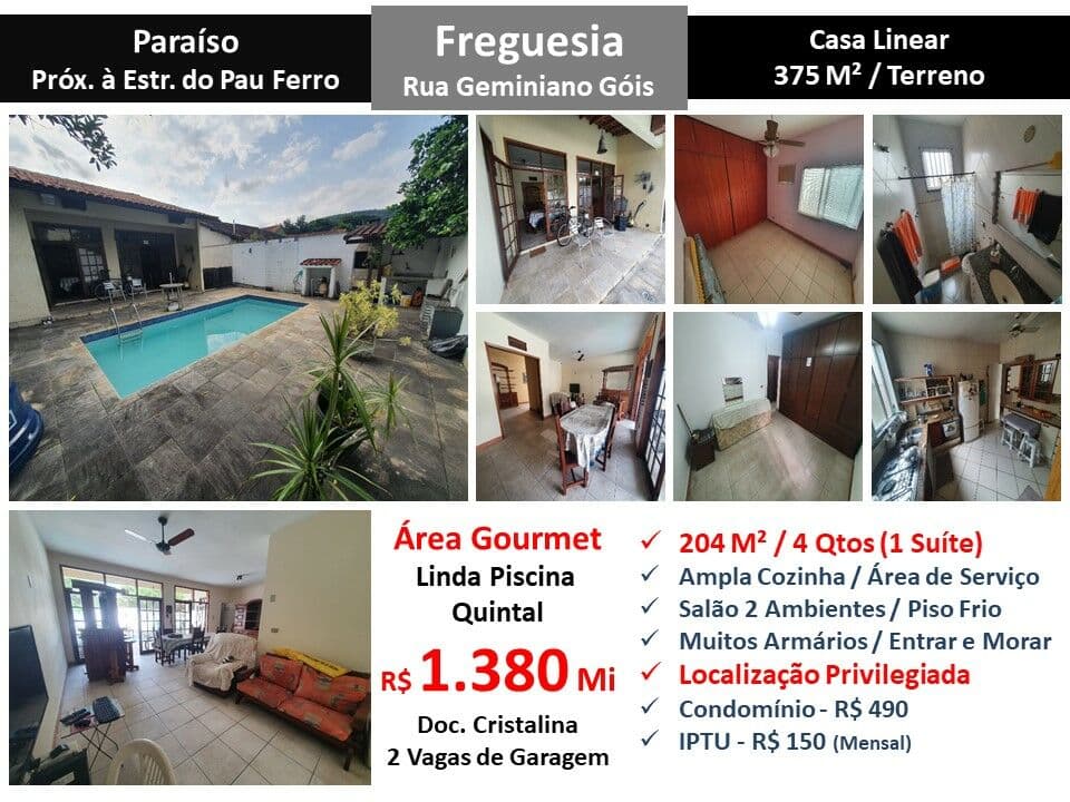 Casa JPA Freguesia Paraiso 204M² Linear