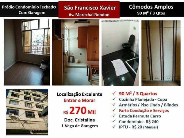 Apartamento em Rio de Janeiro - São Francisco Xavier