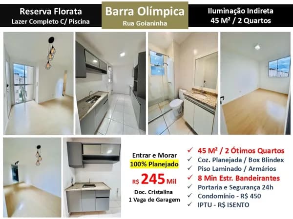 Apto JPA Curicica Reserva Florata 45M²