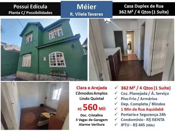 Casa Méier Vilela Tavares 362M²