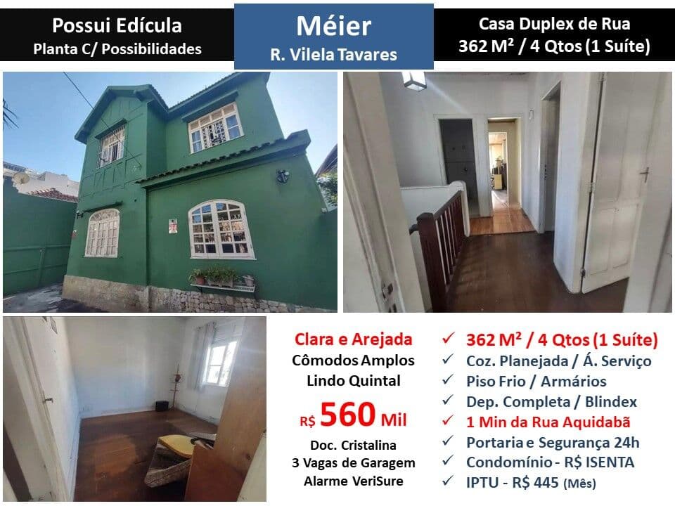 Casa Méier Vilela Tavares 362M²