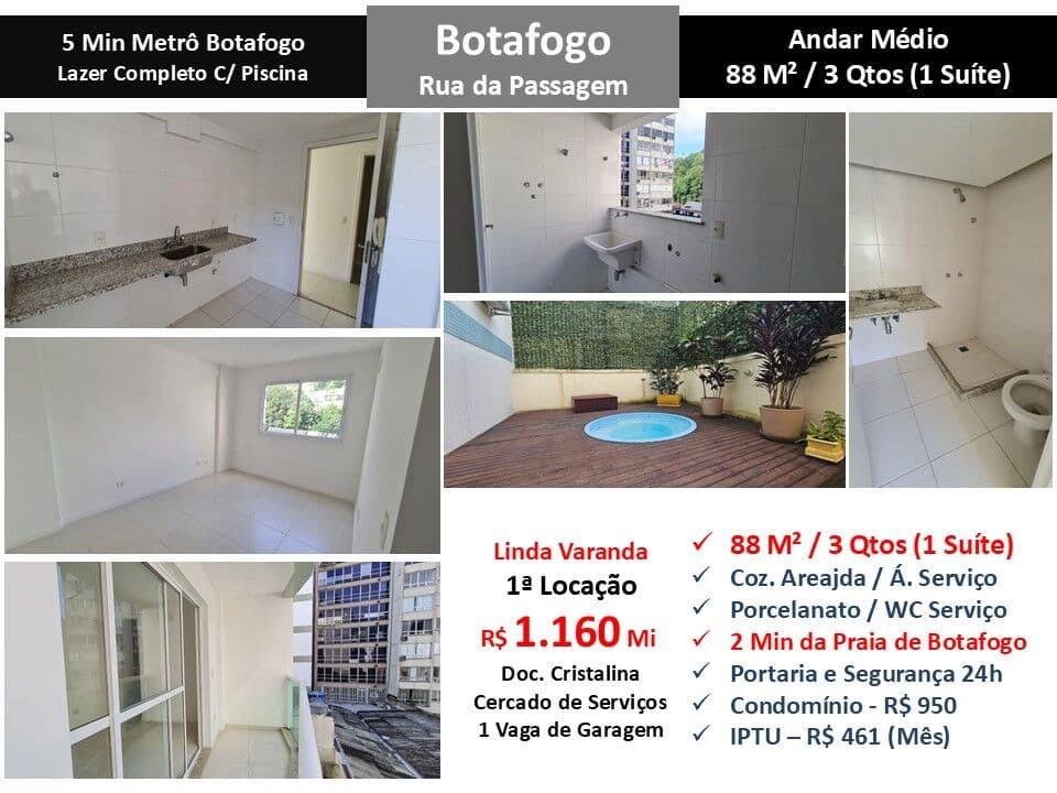 Apto Botafogo Passagem 88M²