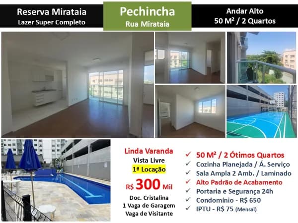 Apto JPA Pechincha Reserva Mirataia 50M² 2