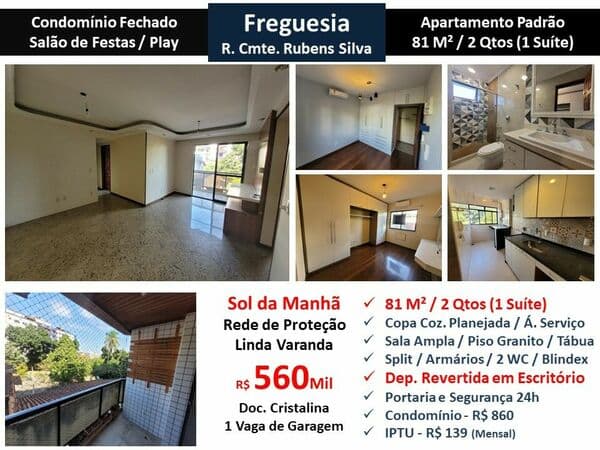Apto JPA Freguesia Rubens Silva 81M²