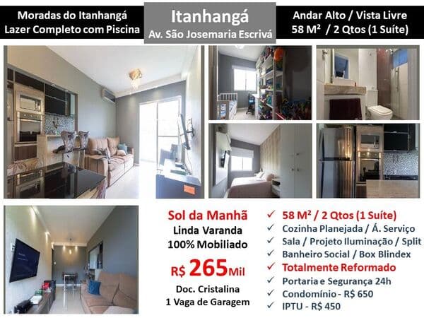Apto Barra da Tijuca Itanhangá Moradas do Itanhangá 58M²
