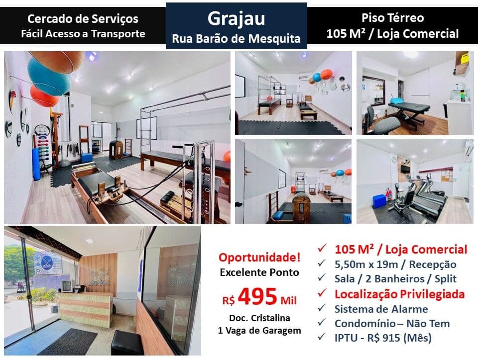 Loja Grajau Barão de Mesquita 105M²