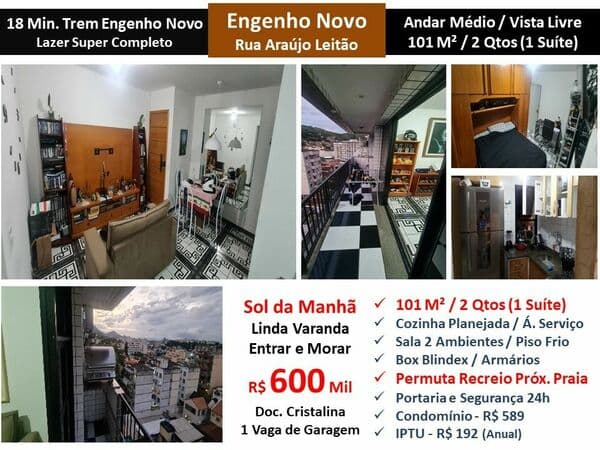 Apto Eng. Novo Araújo Leitão 101M²