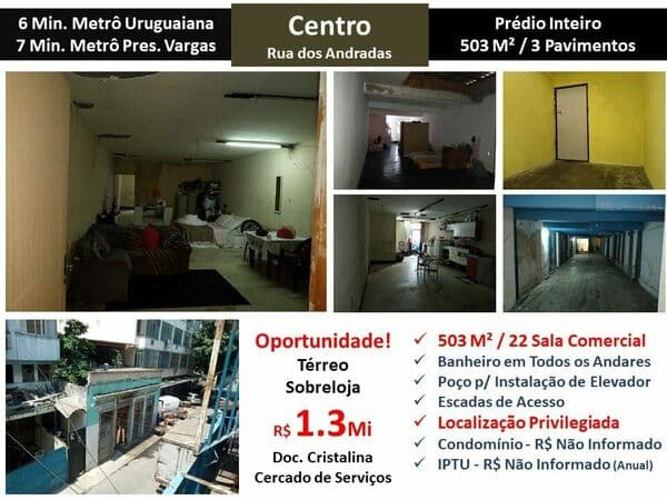 Prédio Centro Andradas 503M²