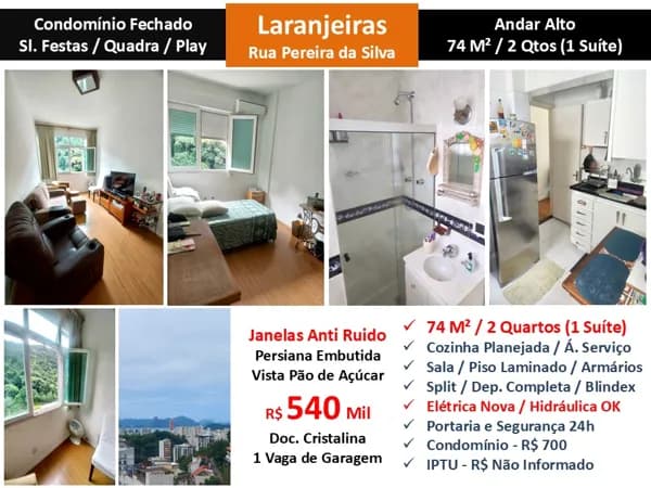 Apto Laranjeiras Pereira da Silva 74M² 2
