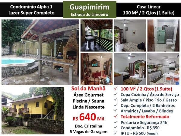 Casa Guapimirim Limoeiro Alpha 1 100M² Linear