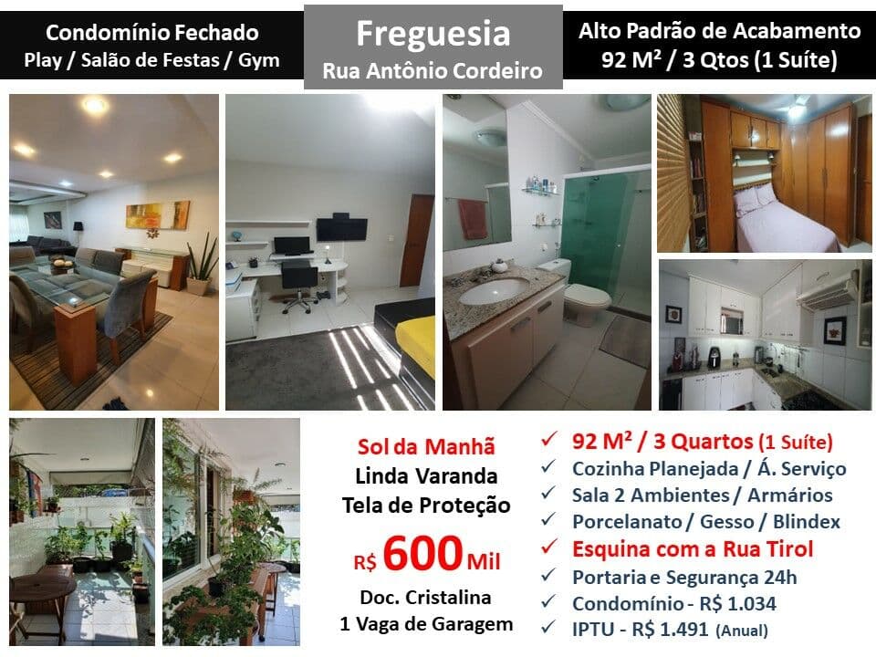 Apto JPA Freguesia Antônio Cordeiro 92M²
