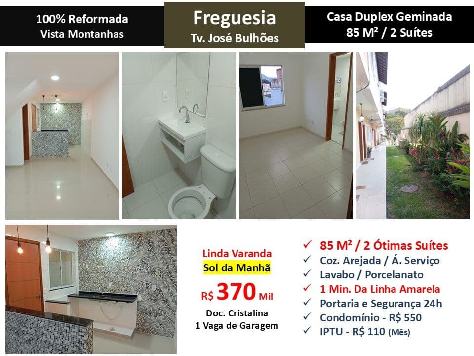 Casa JPA Freguesia Tv. José Bulhões 85M²
