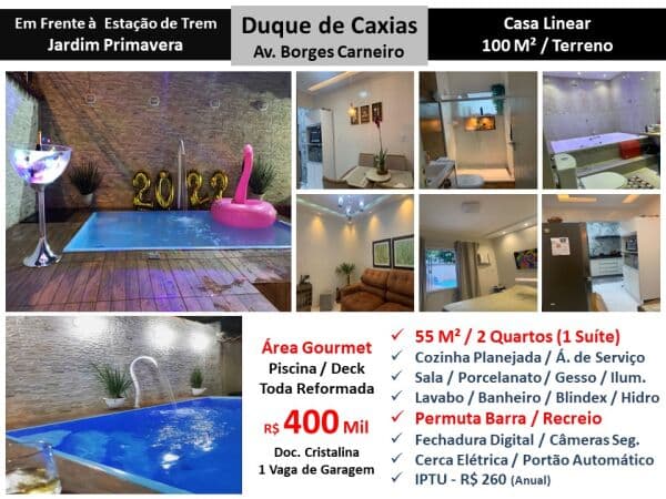 Casa Caxias Borges Carneiro 100M² Linear