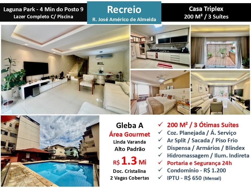 Casa Recreio Gleba A Praia José Américo de Almeida Laguna Park 200M²