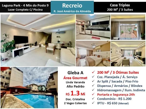 Casa Recreio Gleba A Praia José Américo de Almeida Laguna Park 200M²