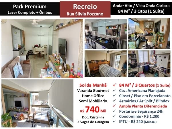 Apto Recreio Zico Park Premium 84M² 11