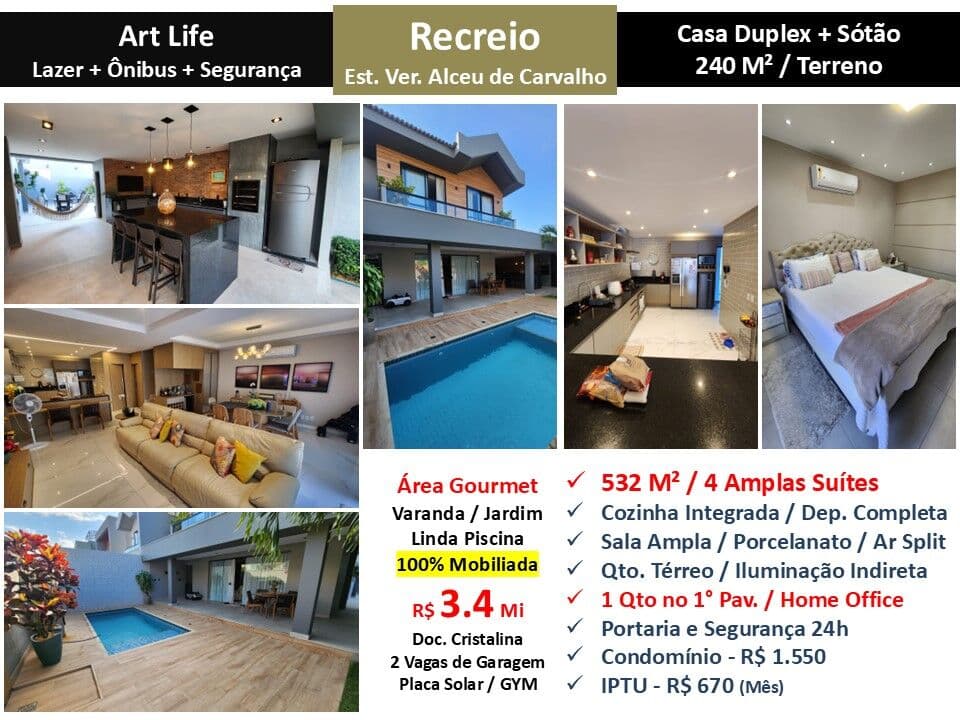Casa Recreio Art Life 532M²