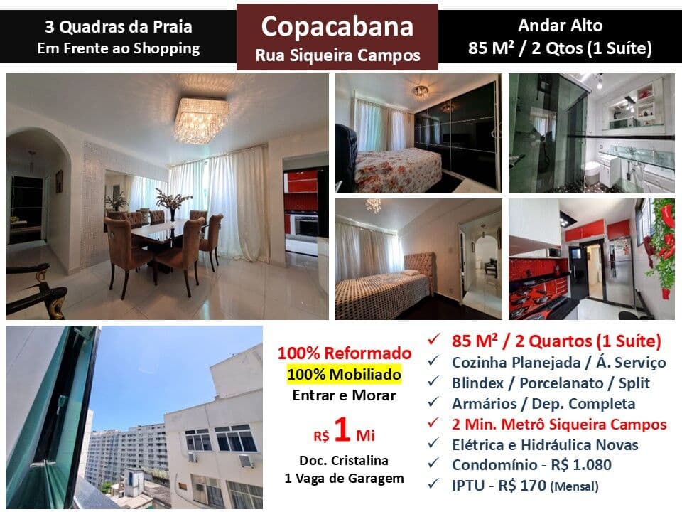 Apto Copacabana Siqueira Campos 85M²