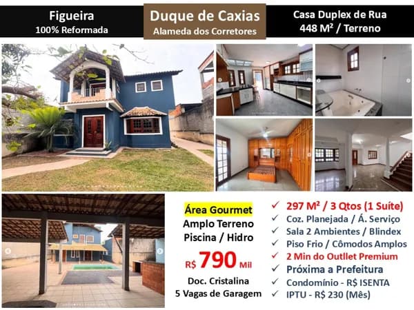 Casa Caxias Alameda dos Corretores 297M²