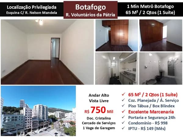 Apto Botafogo Vol. da Patria 65M²