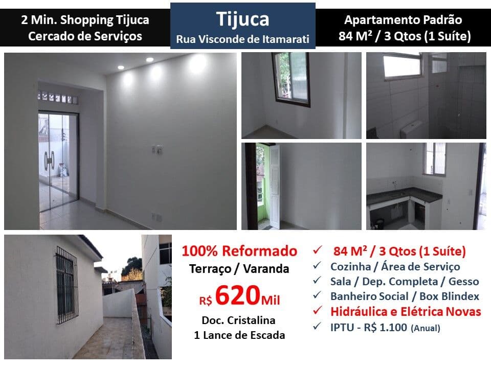 Apto Tijuca Visconde de Itamarati 84M²