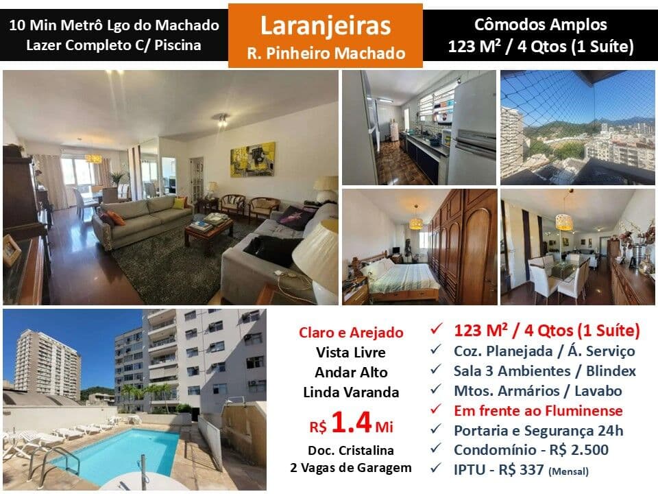 Apto Laranjeiras Pinheiro Machado 123M²