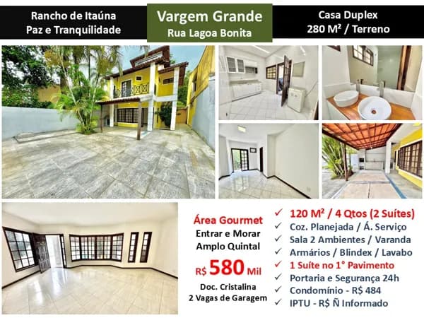 Casa Vargem Grande Rancho de Itaúna 120M²