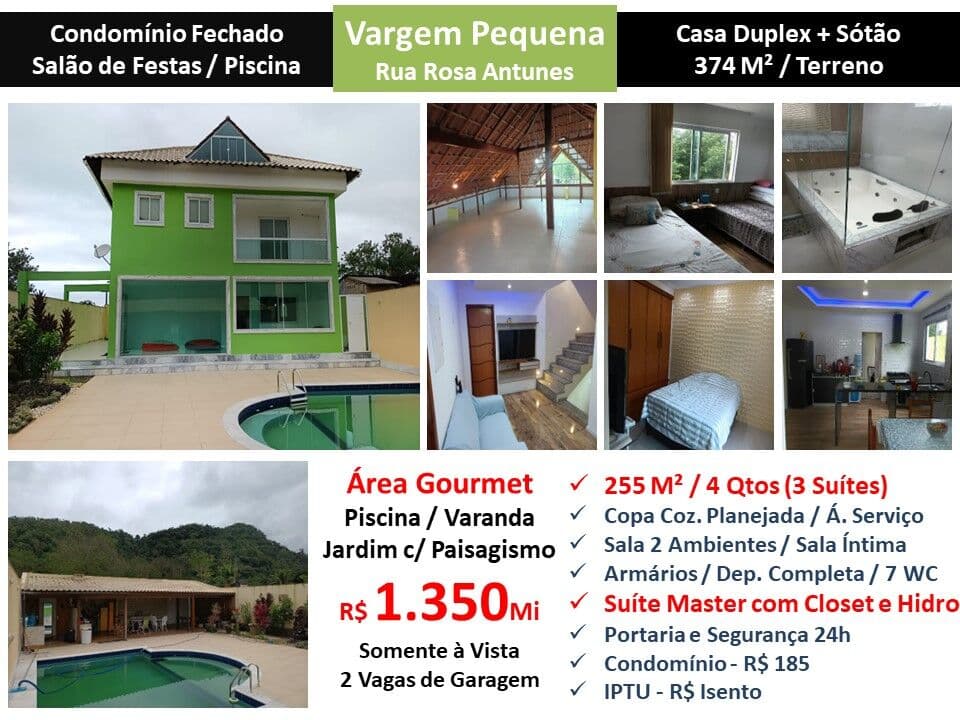 Casa Vargem Pequena Rosa Antunes 255M²